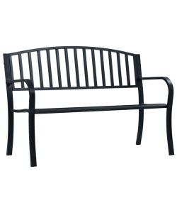 vidaXL Panchina da Giardino - Nero - 125 cm