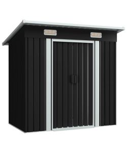 vidaXL Casetta da Giardino in Acciaio - Antracite - 190x124x181 cm