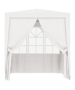 Gazebo Professionale con Pareti 2x2 m Bianco 90 g/mq