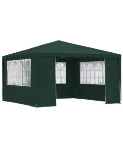 vidaXL Gazebo Professionale con Pareti - Verde - 4x4 m