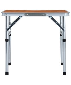 Tavolo Pieghevole da Campeggio in Alluminio 60x45cm