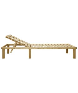 Lettino Prendisole in Legno di Pino Impregnato