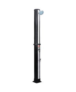 vidaXL Doccia Solare da Giardino - Nero e Argento - 40 L