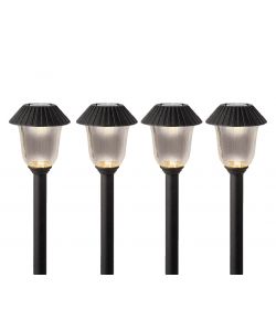 Paletti solari LED - Set 4 pezzi per giardino e vialetti