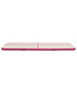 Tappetino Ginnastica Gonfiabile con Pompa 800x100x15cm PVC Rosa