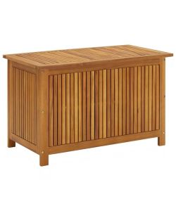 vidaXL Baule da Giardino in Legno di Acacia - Marrone - 90x50x58 cm