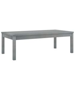 Tavolino da Caff 100x50x33 cm Grigio Legno Massello di Acacia