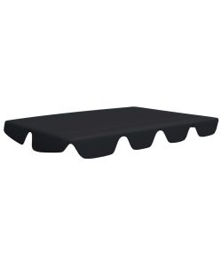 Baldacchino per Dondolo Giardino Nero 188/168x110/145 cm