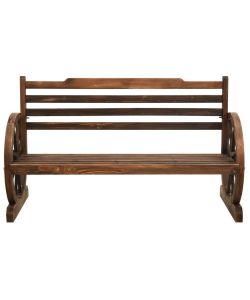 Panchina da Giardino 122 cm in Legno Massello di Abete 313891