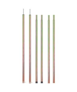 Aste Telescopiche per Tende 170-255cm 2pz in Acciaio Zincato