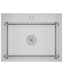Lavello da Cucina 1 vasca in Acciaio Inox 55x44x20 cm