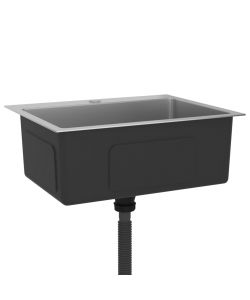 Lavello da Cucina 1 vasca in Acciaio Inox 55x44x20 cm