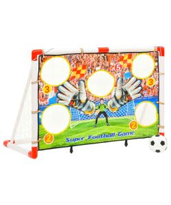 Set Porta da Calcio per Bambini con Pannello 120x51x77,5 cm