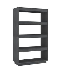 vidaXL - Libreria Divisorio Grigio 80x35x135 cm in Legno di Pino
