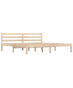vidaXL Giroletto in Legno Massello Marrone 180x200 cm Super King