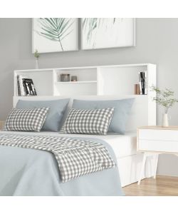vidaXL Testiera con Contenitore per Letto - Bianco 160 cm