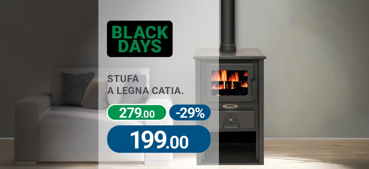 Stufa a legna sconto black days